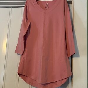 Isaac Mizrahi Essentials Pink Knit Top